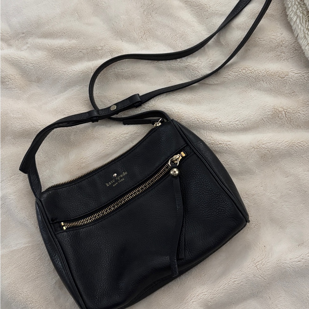 Kate Spade Black Pebbled Leather Crossbody Bag